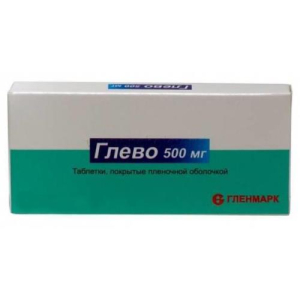 Глево таблетки покрытые пленочной оболочкой 500мг №25