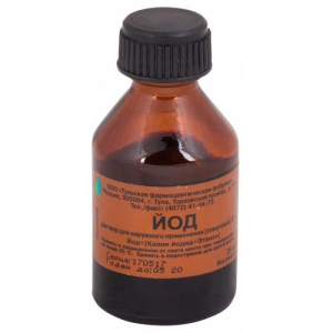 Йод раствор для наружного применения спиртовой 5% 25мл