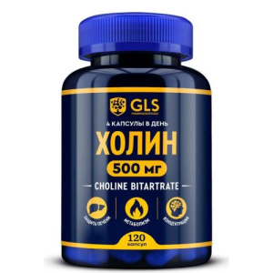 Джи эл эс холин капсулы 500мг 400мг №120 бад