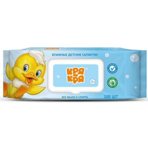 Кря-кря салфетки детские №100 алоэ вера