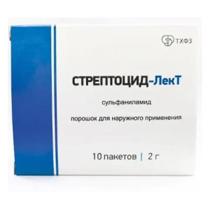 Стрептоцид-лект порошок для наружного применения 2г №10