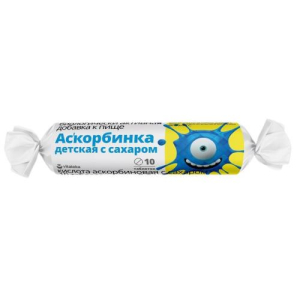 Витатека аскорбинка с сахаром таблетки жевательные 20мг №10 детская классическая крутка