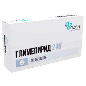 Глимепирид таблетки 2мг №90
