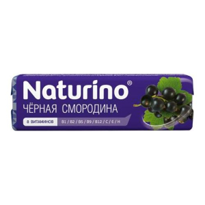Натурино пастилки 36.4г с витаминами и соком черной смородины бад