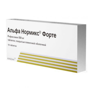 Альфа нормикс форте таблетки покрытые пленочной оболочкой 550мг №14