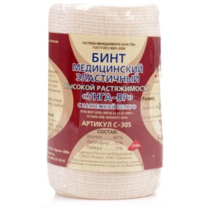 Унга-вр бинт медицинский эластичный 8смх0,6м велкро /арт с-305/