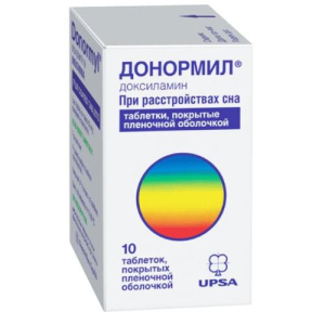 Донормил таблетки покрытые пленочной оболочкой 15мг №10 