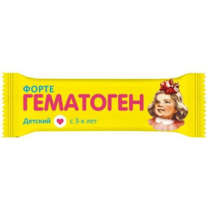 Гематоген форте детский плитка 25г бад