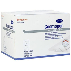 Космопор антибактериал повязка №25 самокл. 7,2х5см серебро