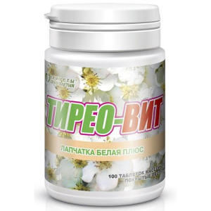 Тирео-вит лапчатка белая плюс таблетки покрытые оболочкой 205мг №100