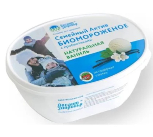 Десант здоровья биомороженое ванночка семейный актив ваниль 450г