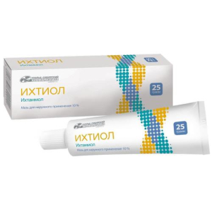 Ихтиол мазь для наружного применения 10% 25г туба
