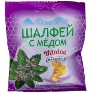 Виталор леденц.карамель шалфей + мед + вит.с 60г.