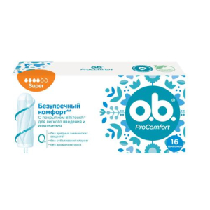 О б прокомфорт тампоны №16 супер