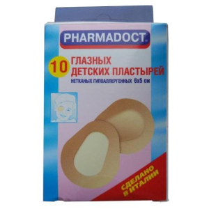 Фармадокт пластырь №10 глазной детский 6х5см