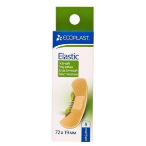 Экопласт эластик пластырь медицинский №8 набор 72х19мм ткан