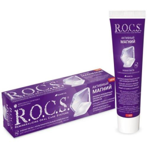 Рокс зубная паста 94г активный магний