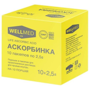 Аскорбинка life ascorbic acid порошок 2,5г №10 бад
