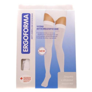Эргоформа чулки антиэмболические 1кл р2 бел /арт 217/