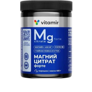 Витамир магний цитрат форте порошок 400мг 460г  [vitamir] бад