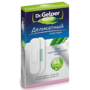 Др.гелпер алоэпласт пластырь деликатный №24 [dr.gelper]