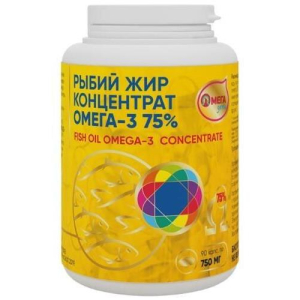 Рыбий жир концентрат омега-3 омегадети капсулы 750мг №90