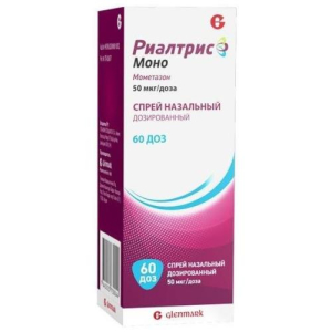 Риалтрис моно спрей назальный дозированный 50мкг/доза 60доз