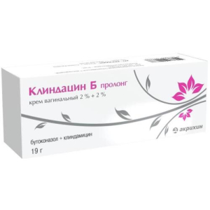 Клиндацин б пролонг крем вагинальный 2% + 2% 19г /в комплекте с аппликатором-3 шт/