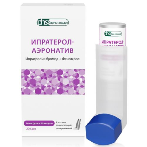 Ипратерол аэрозоль для ингаляций дозированный 20мкг/доза + 50мкг/доза 200доз