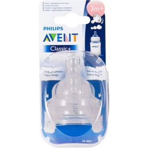Авент натурал соска силиконовая №2 перемен. поток 3мес +  /арт. scf655/27/