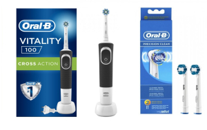 Орал би эл.зуб.щетка vitality crossaction + 2 насадки [oral]