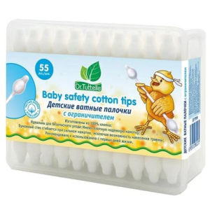 Др туттел палочки ватные с ограничителем №55 детские