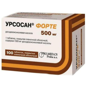 Урсосан форте таблетки покрытые пленочной оболочкой 500мг №100
