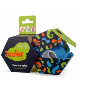 Кинексиб джуниор классик бинт кинезио-тейп 10-13 лет 4смх4м синий