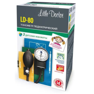 Литтл доктор тонометр механический ld-80 с тремя педиатр. манжетами