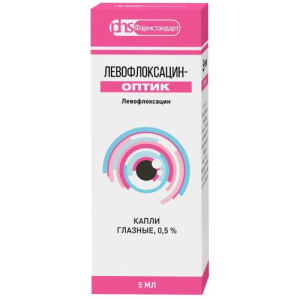 Левофлоксацин-оптик капли глазные 0,5% 5мл №1