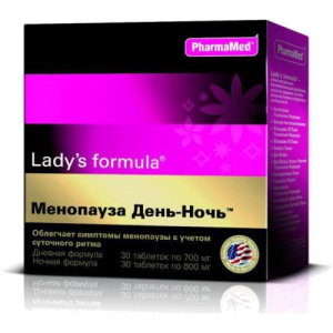Леди-с формула таблетки №60 (№30 + 30) менопауза день-ночь
