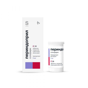 Периндоприл солофарм таблетки покрытые пленочной оболочкой 5мг №30