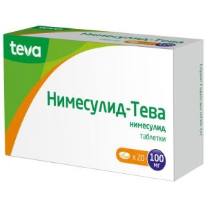 Нимесулид-тева таблетки 100мг №20 