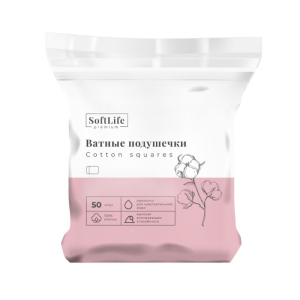 Софтлайф премиум ватные подушечки №50 прямоугольные