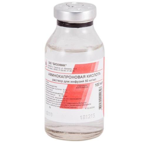 Аминокапроновая кислота раствор для инфузий 5% 100мл №35