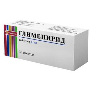 Глимепирид таблетки 4мг №30