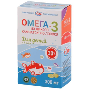 Салмоника омега-3 капсулы 300мг №84 из дикого камчатского лосося д/детей 3 +