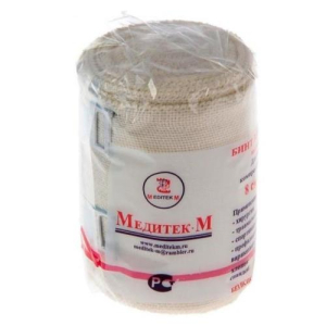 Медитек бинт медицинский эластичный вр 8смх1,5м застежка