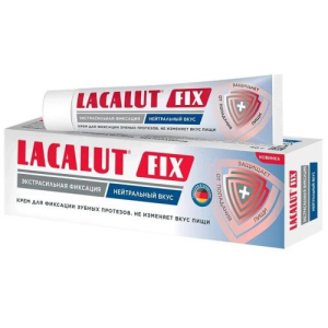 Лакалют фикс крем для фиксации зубных протезов 70мл экстрасильный нейтральный
