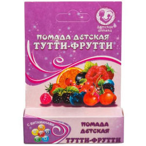Детская аптека помада д/губ тутти-фрутти 4,1г. [да baby kids]