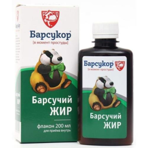 Барсукор барсучий жир раствор для приема внутрь 200мл