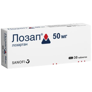 Лозап таблетки покрытые пленочной оболочкой 50мг №30 