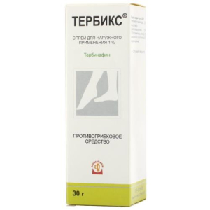 Тербикс спрей для наружного применения 1% 30г