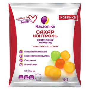 Рационика сахар-контроль мармелад фрукт. микс 50г.